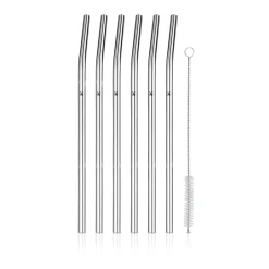 Barzubehör|WMF BaricTrinkhalm-Set aus Cromargan®, 24 cm, 6-teilig plus Reinigungsbürste