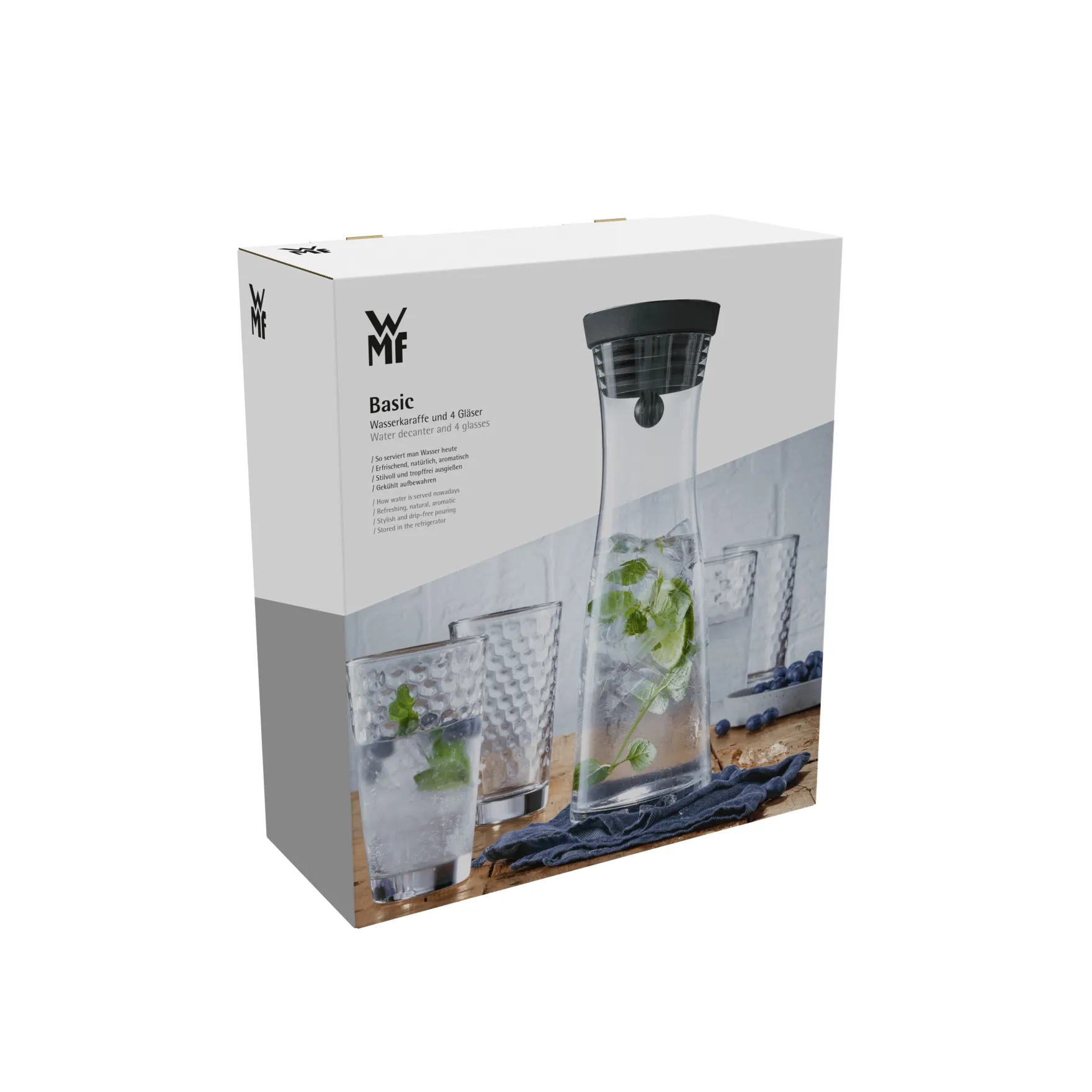 Wassergläser|Karaffen & Dekanter|WMF Basic Set Wasserkaraffe mit 4 Gläsern