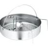 Zubehör Töpfe|WMF Dampfgareinsatz mit Griff und Untersetzer für Schnellkochtöpfe, 22 cm