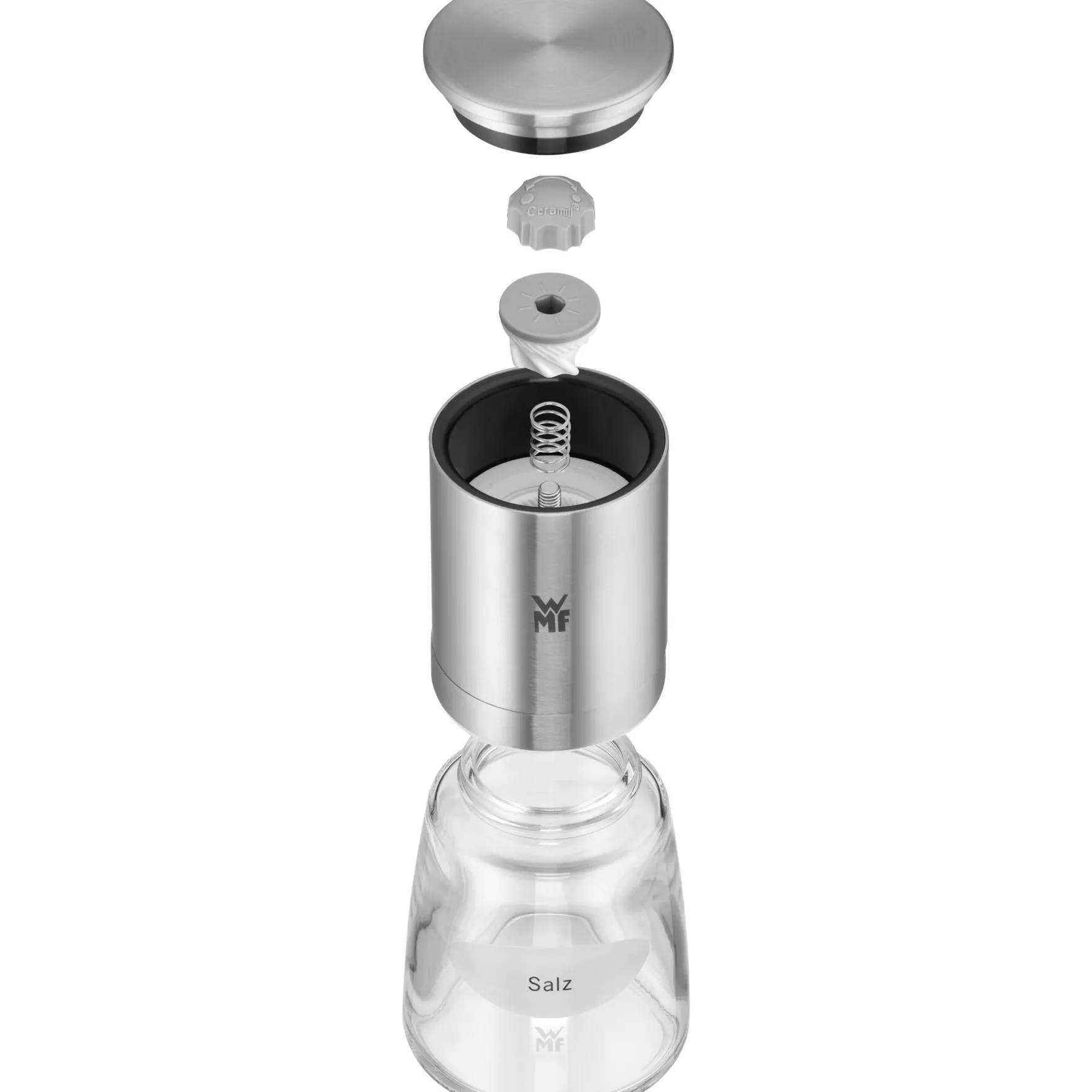 Salz- & Pfeffermühlen|Gewürzmühlen|WMF De Luxe Gewürzmühlen-Set, 3-teilig