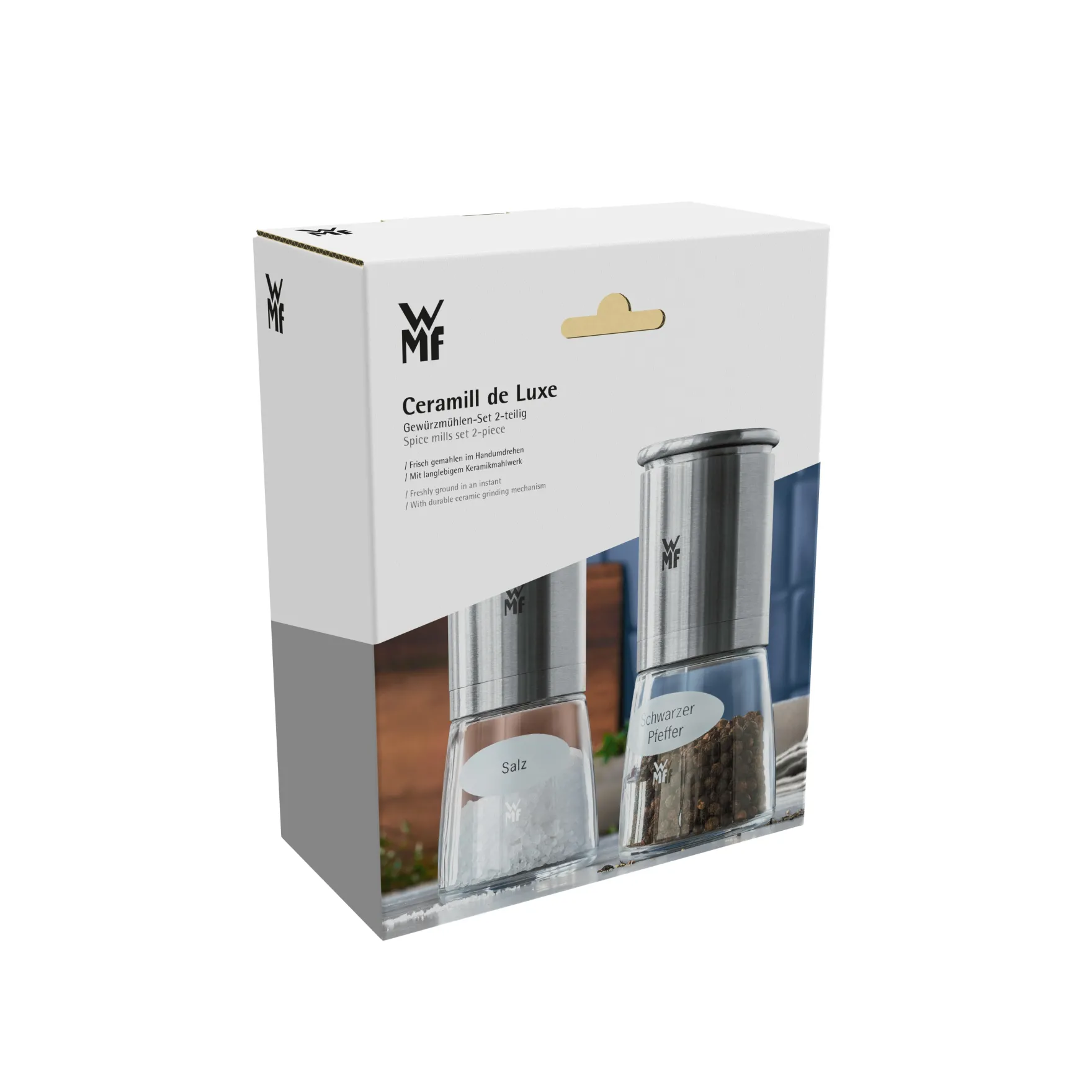 Salz- & Pfeffermühlen|Gewürzmühlen|WMF De Luxe Gewürzmühlen-Set, 2-teilig