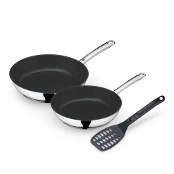 Küchenutensilien|Induktionspfannen|WMF Devil Bratpfannen-Set, 3-teilig, 24 cm + 28 cm + Pfannenwender