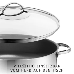 Schmorpfannen|Pfannen Mit Deckel|WMF Devil Servier-Schmorpfanne mit Glasdeckel, 28 cm