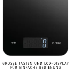 Backutensilien|Küchenwaagen|WMF Digitale Küchenwaage, Schwarz, 23 x 15 cm