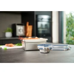 Vorratsdosen|WMF EMSA CLIP & CLOSE Edelstahl Frischhaltedose 2,0 l N11506