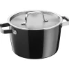 Kochtöpfe|Induktionstöpfe|WMF Fusiontec Aromatic Kochtopf, 22 cm, Schwarz