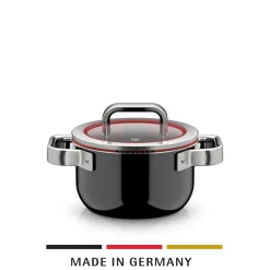 Kochtöpfe|WMF Fusiontec Function Pro, Kochtopf mit Deckel, 16 cm, Black