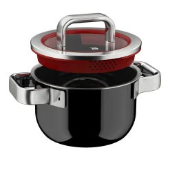 Kochtöpfe|WMF Fusiontec Function Pro, Kochtopf mit Deckel, 16 cm, Black
