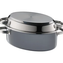 Bräter & Schmortöpfe|WMF Fusiontec Mineral Multi-Bräter mit Edelstahldeckel, 38 cm, Platinum