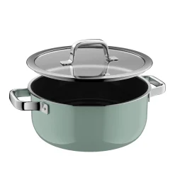 Induktionstöpfe|WMF Fusiontec Mineral Pro, Bratentopf mit Deckel, 24 cm, Eucalyptus Haze