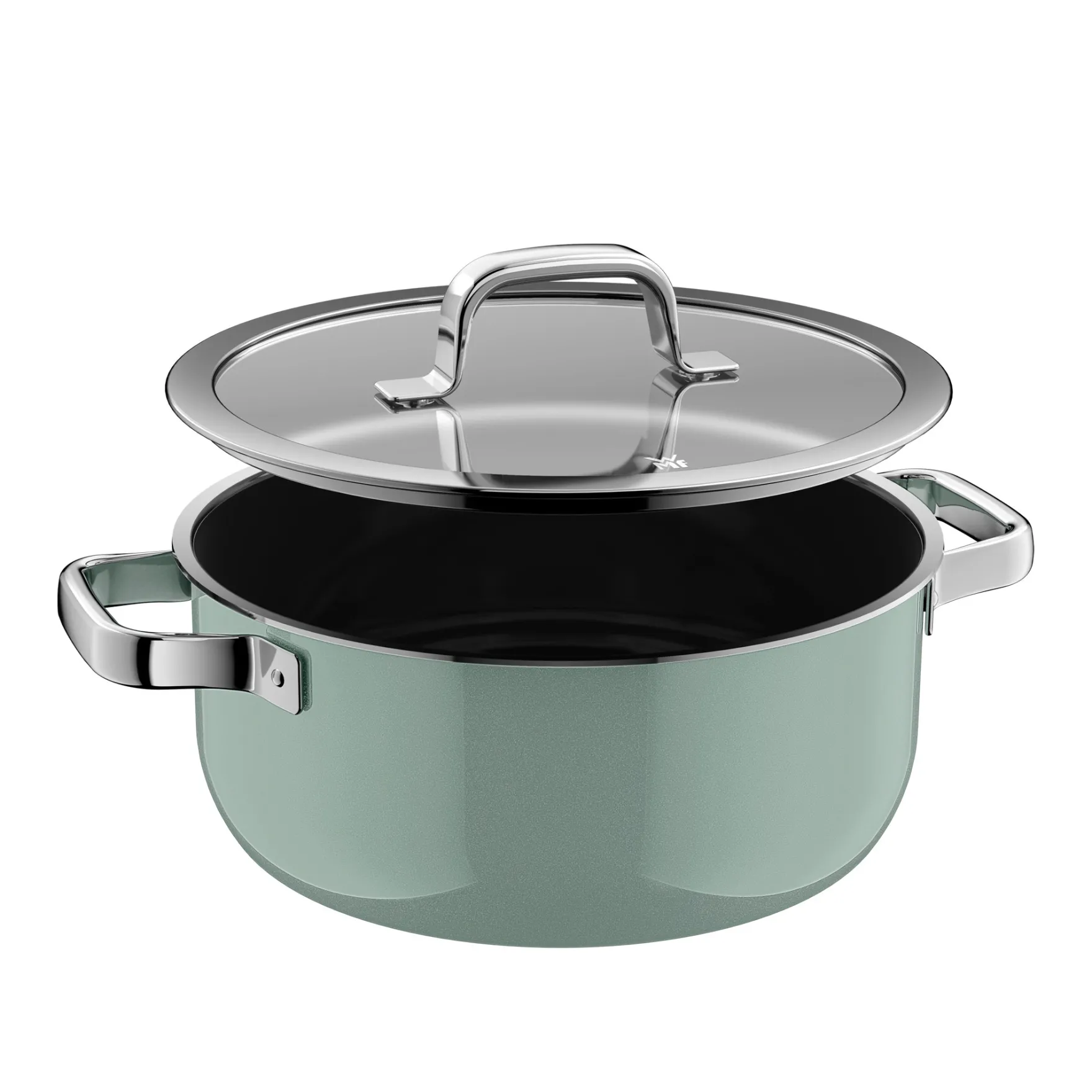 Induktionstöpfe|WMF Fusiontec Mineral Pro, Bratentopf mit Deckel, 24 cm, Eucalyptus Haze