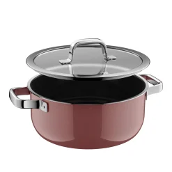 Induktionstöpfe|WMF Fusiontec Mineral Pro, Bratentopf mit Deckel, 24 cm, Rose Quartz