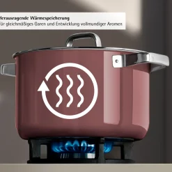 Induktionstöpfe|WMF Fusiontec Mineral Pro, Bratentopf mit Deckel, 24 cm, Rose Quartz