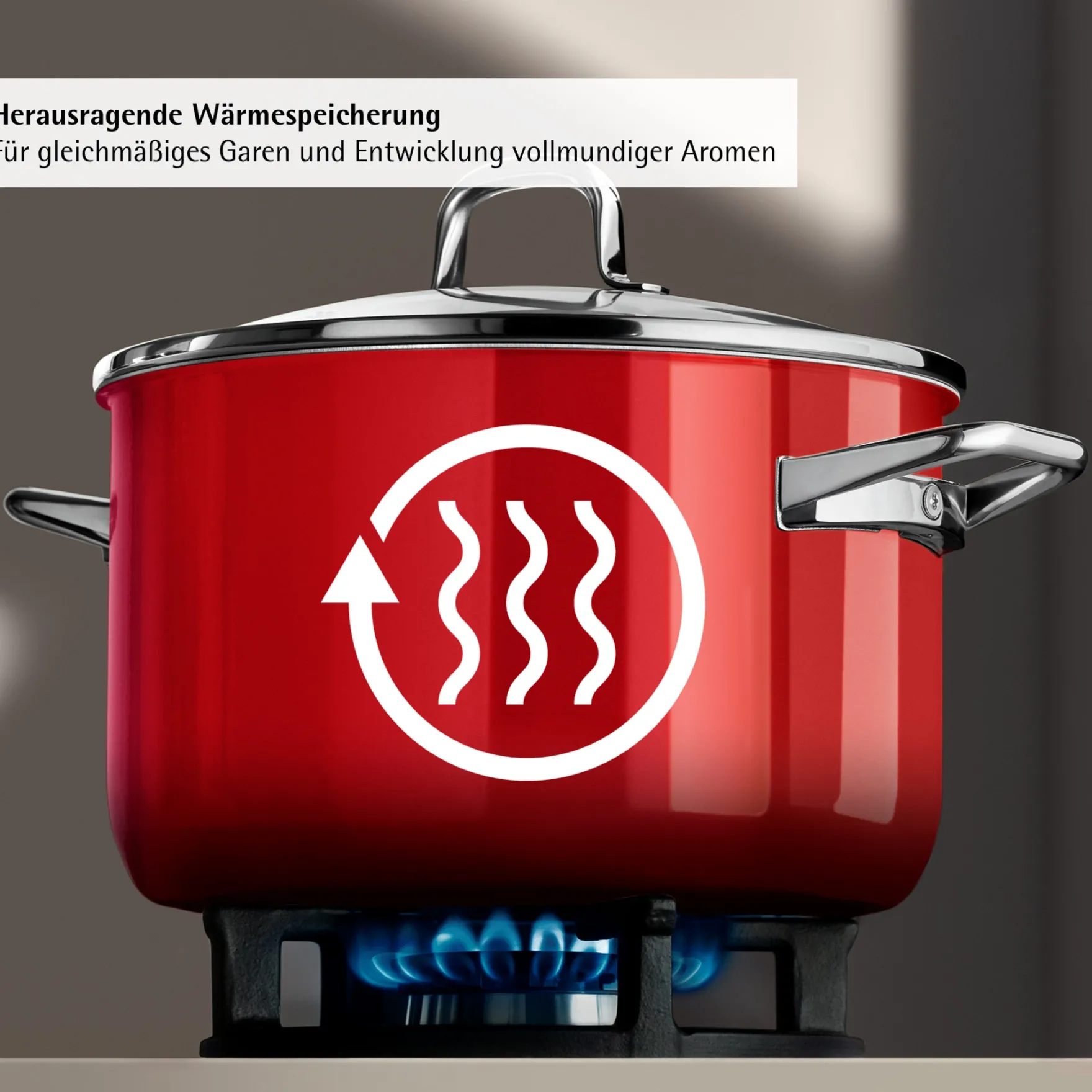 Bratentöpfe|WMF Fusiontec Mineral Pro, Bratentopf mit Deckel, 20 cm, Passion Red