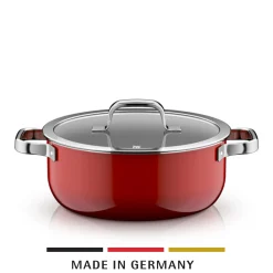 Induktionstöpfe|WMF Fusiontec Mineral Pro, Bratentopf mit Deckel, 24 cm, Passion Red