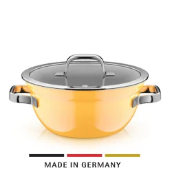 Kochtöpfe|WMF Fusiontec Mineral Pro, Kochschüssel mit Deckel, 24 cm, Mango Yellow