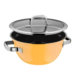 Kochtöpfe|WMF Fusiontec Mineral Pro, Kochschüssel mit Deckel, 24 cm, Mango Yellow