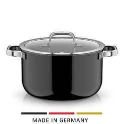 Kochtöpfe|WMF Fusiontec Mineral Pro, Kochtopf mit Deckel, 24 cm, Black