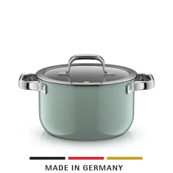 Kochtöpfe|Induktionstöpfe|WMF Fusiontec Mineral Pro, Kochtopf mit Deckel, 20 cm, Eucalyptus Haze