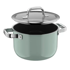 Kochtöpfe|Induktionstöpfe|WMF Fusiontec Mineral Pro, Kochtopf mit Deckel, 20 cm, Eucalyptus Haze