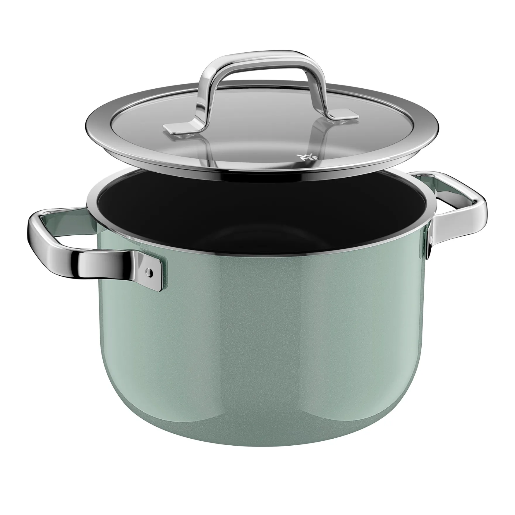Kochtöpfe|Induktionstöpfe|WMF Fusiontec Mineral Pro, Kochtopf mit Deckel, 20 cm, Eucalyptus Haze