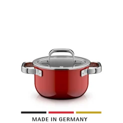Kochtöpfe|WMF Fusiontec Mineral Pro, Kochtopf mit Deckel, 16 cm, Passion Red