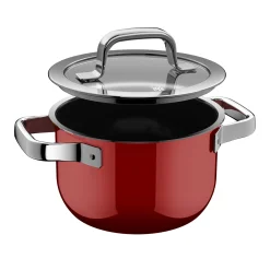 Kochtöpfe|WMF Fusiontec Mineral Pro, Kochtopf mit Deckel, 16 cm, Passion Red