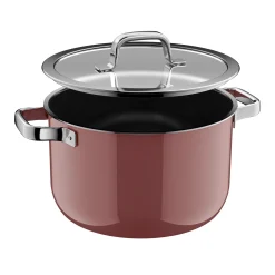 Kochtöpfe|Induktionstöpfe|WMF Fusiontec Mineral Pro, Kochtopf mit Deckel, 24 cm, Rose Quartz