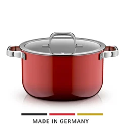 Kochtöpfe|Induktionstöpfe|WMF Fusiontec Mineral Pro, Kochtopf mit Deckel, 24 cm, Passion Red