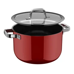 Kochtöpfe|Induktionstöpfe|WMF Fusiontec Mineral Pro, Kochtopf mit Deckel, 24 cm, Passion Red