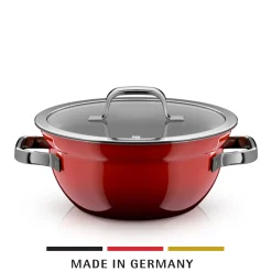 Kochtöpfe|WMF Fusiontec Mineral Pro, Kochschüssel mit Deckel, 24 cm, Passion Red
