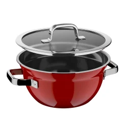 Kochtöpfe|WMF Fusiontec Mineral Pro, Kochschüssel mit Deckel, 24 cm, Passion Red