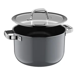 Kochtöpfe|Induktionstöpfe|WMF Fusiontec Mineral Pro, Kochtopf mit Deckel, 24 cm, Platinum