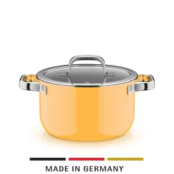 Kochtöpfe|WMF Fusiontec Mineral Pro, Kochtopf mit Deckel, 20 cm, Mango Yellow