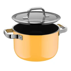Kochtöpfe|WMF Fusiontec Mineral Pro, Kochtopf mit Deckel, 20 cm, Mango Yellow