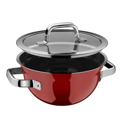 Kochtöpfe|Induktionstöpfe|WMF Fusiontec Mineral Pro, Kochschüssel mit Deckel, 20 cm, Passion Red