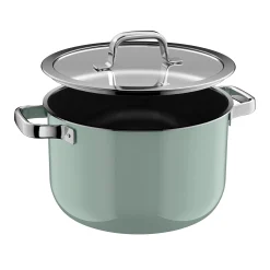 Kochtöpfe|Induktionstöpfe|WMF Fusiontec Mineral Pro, Kochtopf mit Deckel, 24 cm, Eucalyptus Haze