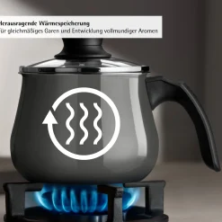 Induktionstöpfe|WMF Fusiontec Mineral Pro, Mini-Topf mit Deckel, 12 cm, Platinum