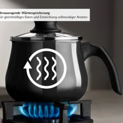 Induktionstöpfe|WMF Fusiontec Mineral Pro, Mini-Topf mit Deckel, 12 cm, Black