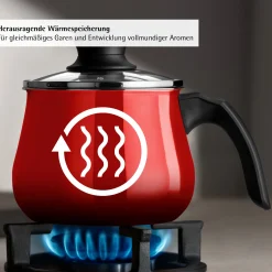 Induktionstöpfe|WMF Fusiontec Mineral Pro, Mini-Topf mit Deckel, 12 cm, Passion Red