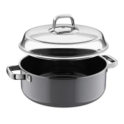 Induktionstöpfe|WMF Fusiontec Mineral Pro, Schmortopf mit Deckel, 28 cm, Platinum