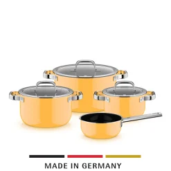 Topfsets|WMF Fusiontec Mineral Pro, Topf-Set, 4-teilig, Mango Yellow