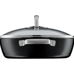 Schmorpfannen|Pfannen Mit Deckel|WMF Fusiontec Mineral Schmorpfanne mit Glasdeckel, 28 cm, Black
