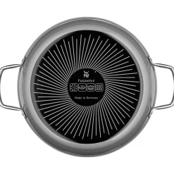 Schmorpfannen|Pfannen Mit Deckel|WMF Fusiontec Mineral Schmorpfanne mit Glasdeckel, 24 cm, Platinum