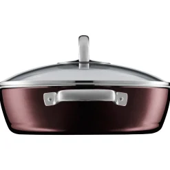 Schmorpfannen|Induktionspfannen|WMF Fusiontec Mineral Schmorpfanne mit Glasdeckel, 28 cm, Rose Quartz