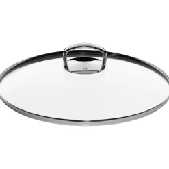 Woks|Pfannen Mit Deckel|WMF Fusiontec Mineral Wok mit Glasdeckel, 36 cm, Platinum
