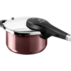 Induktionstöpfe|Schnellkochtöpfe|WMF Fusiontec Perfect Premium Schnellkochtopf, 22 cm, 4,5 Liter, Rose Quartz