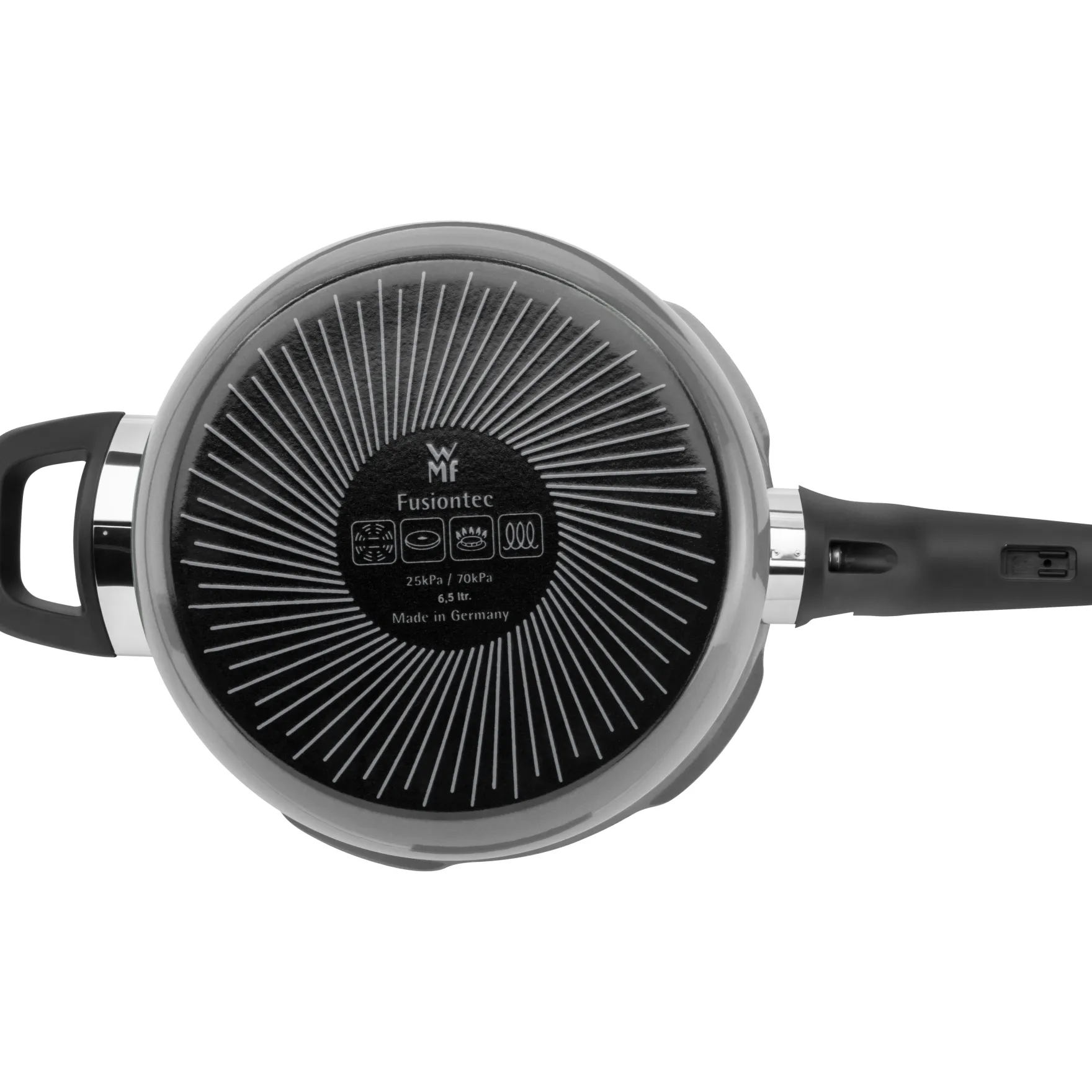 Schnellkochtöpfe|Induktionstöpfe|WMF Fusiontec Perfect Premium Schnellkochtopf, 22 cm, 6,5 Liter, Platinum
