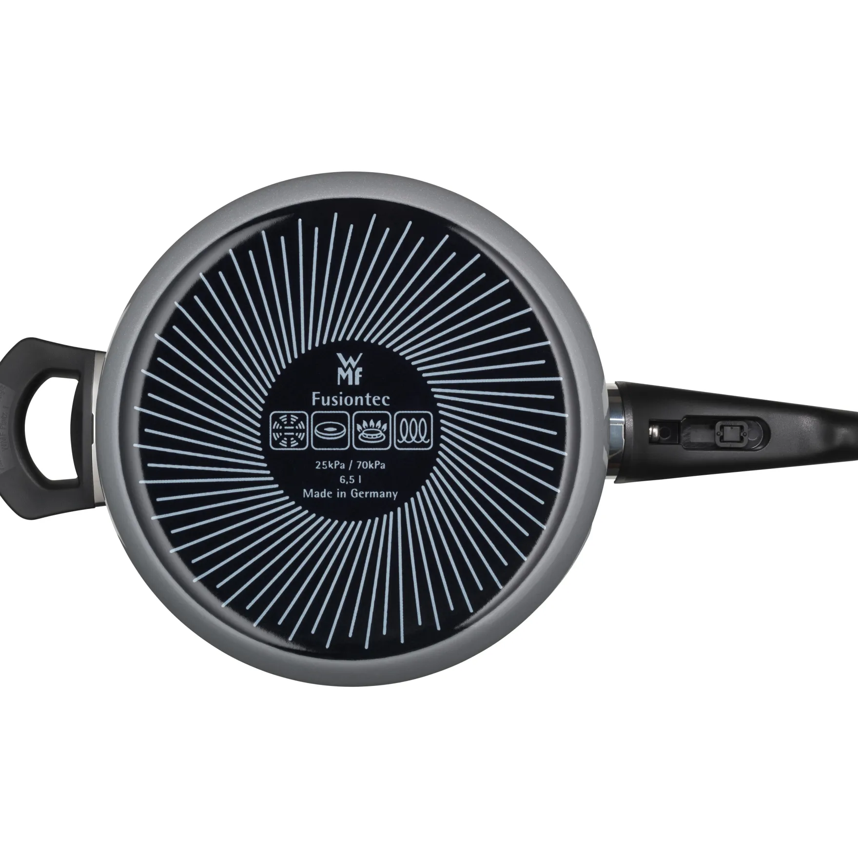 Schnellkochtöpfe|Induktionstöpfe|WMF Fusiontec Perfect Schnellkochtopf, 22 cm, 6,5 l, Platinum