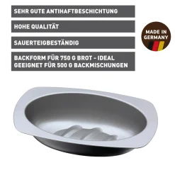 Backformen|WMF KAISER Inspiration Brotbackform, oval, 32 cm